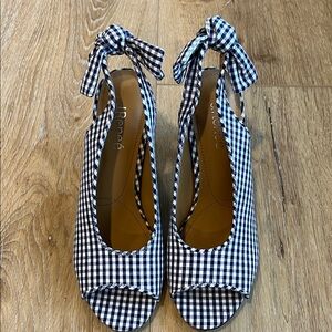 J.Renee Black and White Gingham Heels